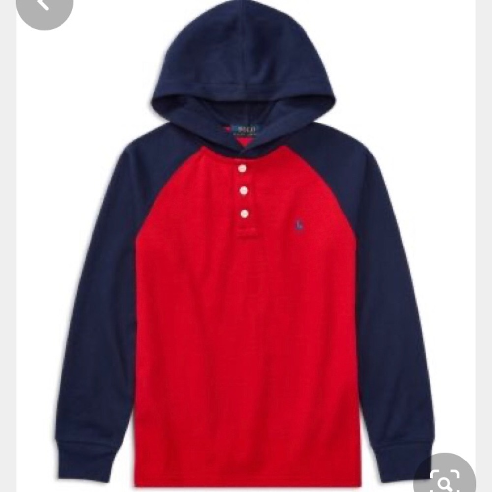 Polo RL Long Sl. Hooded Waffle Knit Thermal Henley